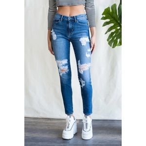 PRICE DROP Dahlia Mid-Rise Distressed Skinny Jeans